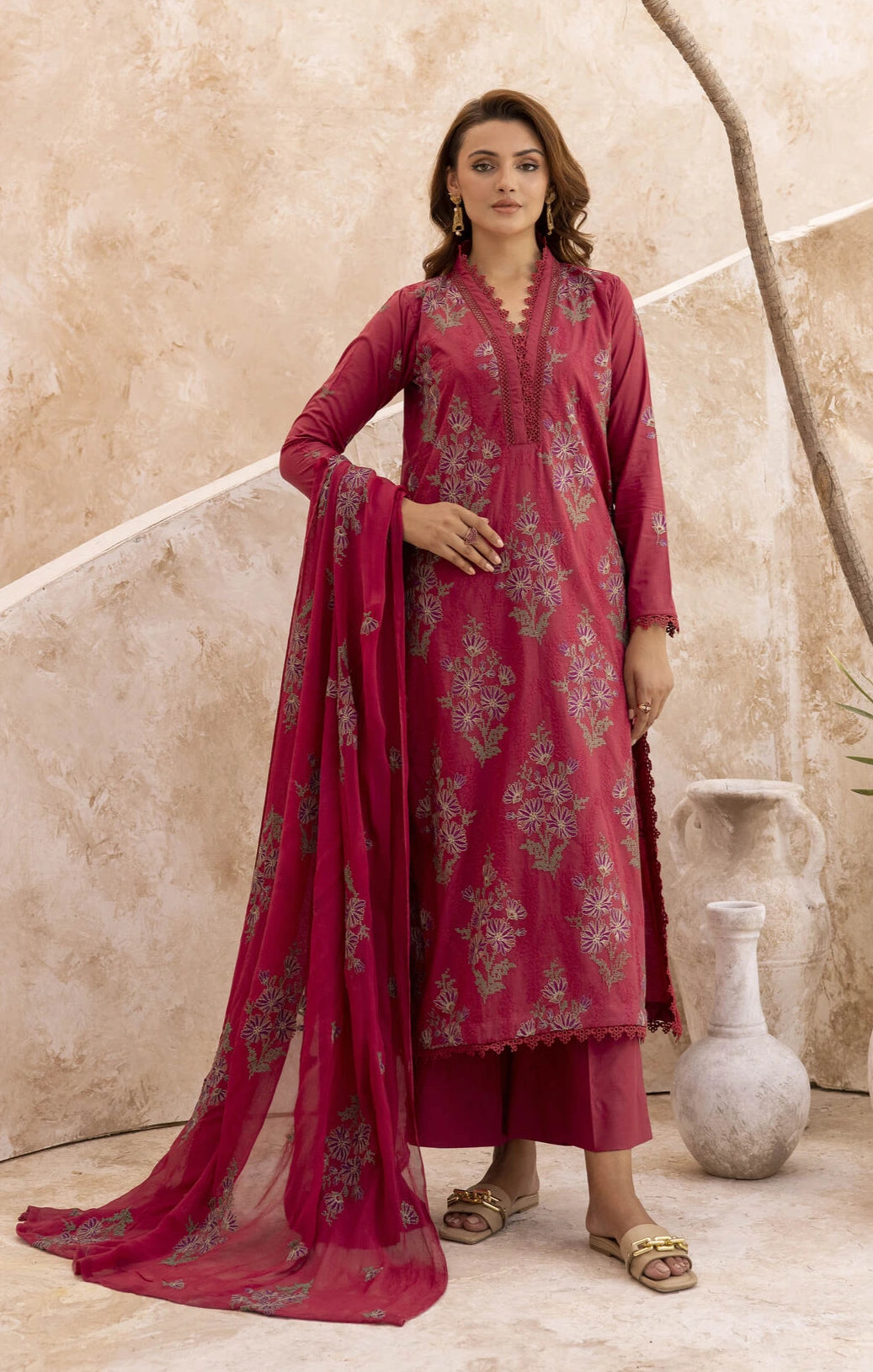 Mahhe MH-03 : Unstitched Lawn 3PC