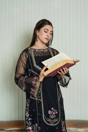 Coral Organza 3 PCs Glamorous Outfit Pakistan