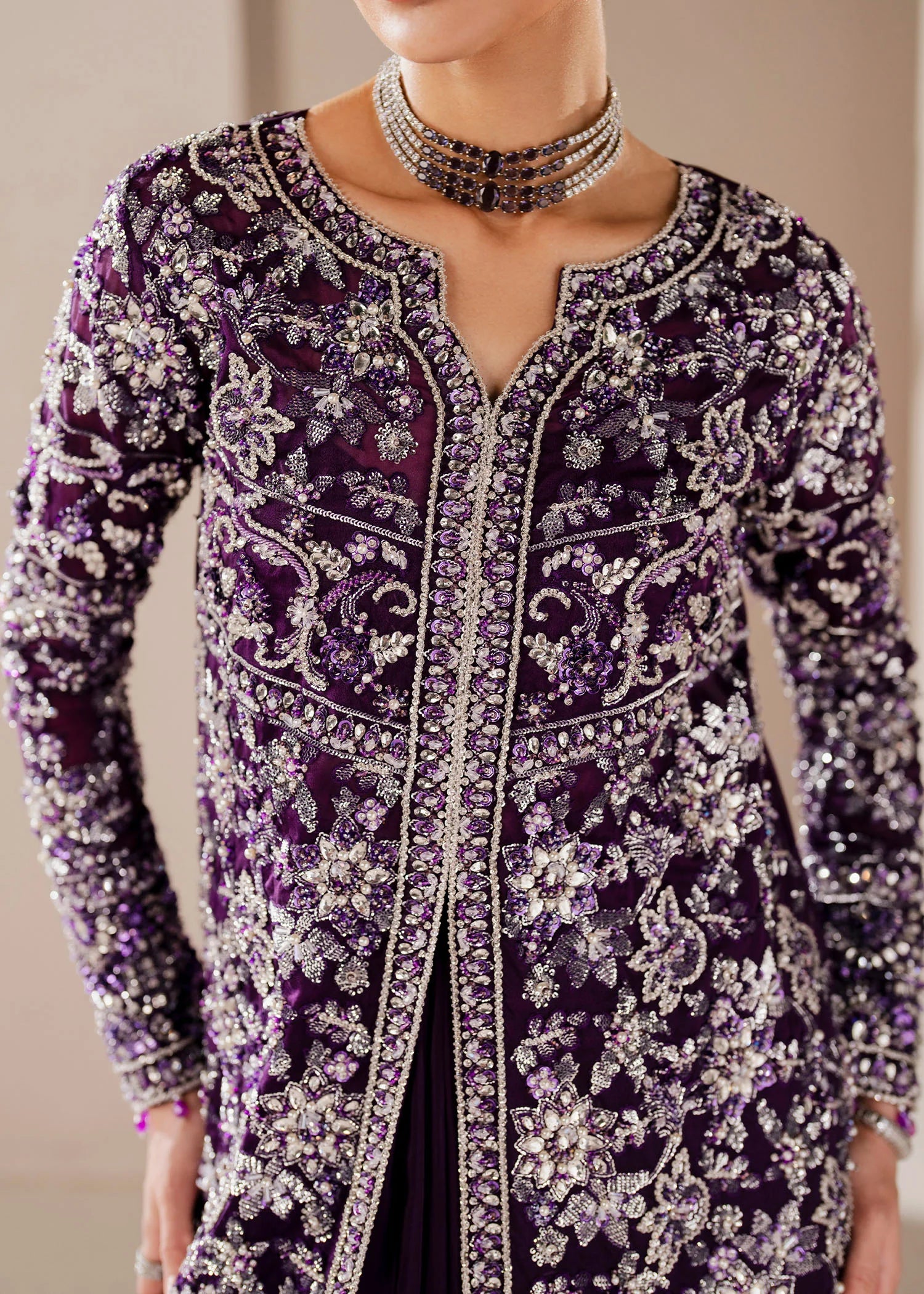 Aysel Embroidered Organza 3 PCs