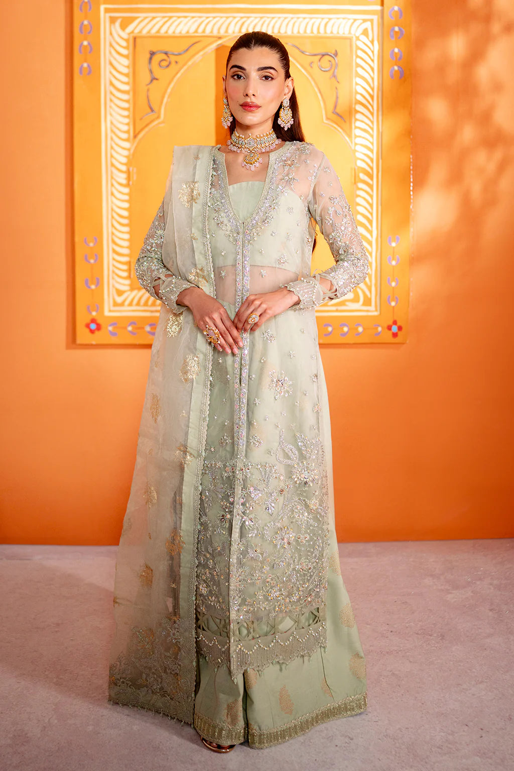 DILRUBA ORGANZA EMBROIDERED 4 PCs