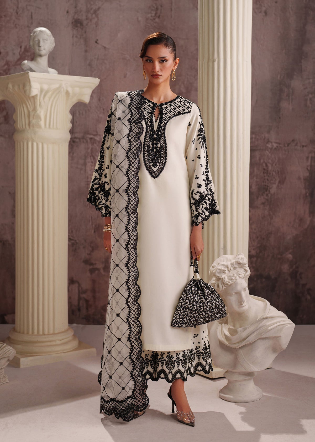 Zyra Embroidered Tissue Silk Pret 3 Pcs