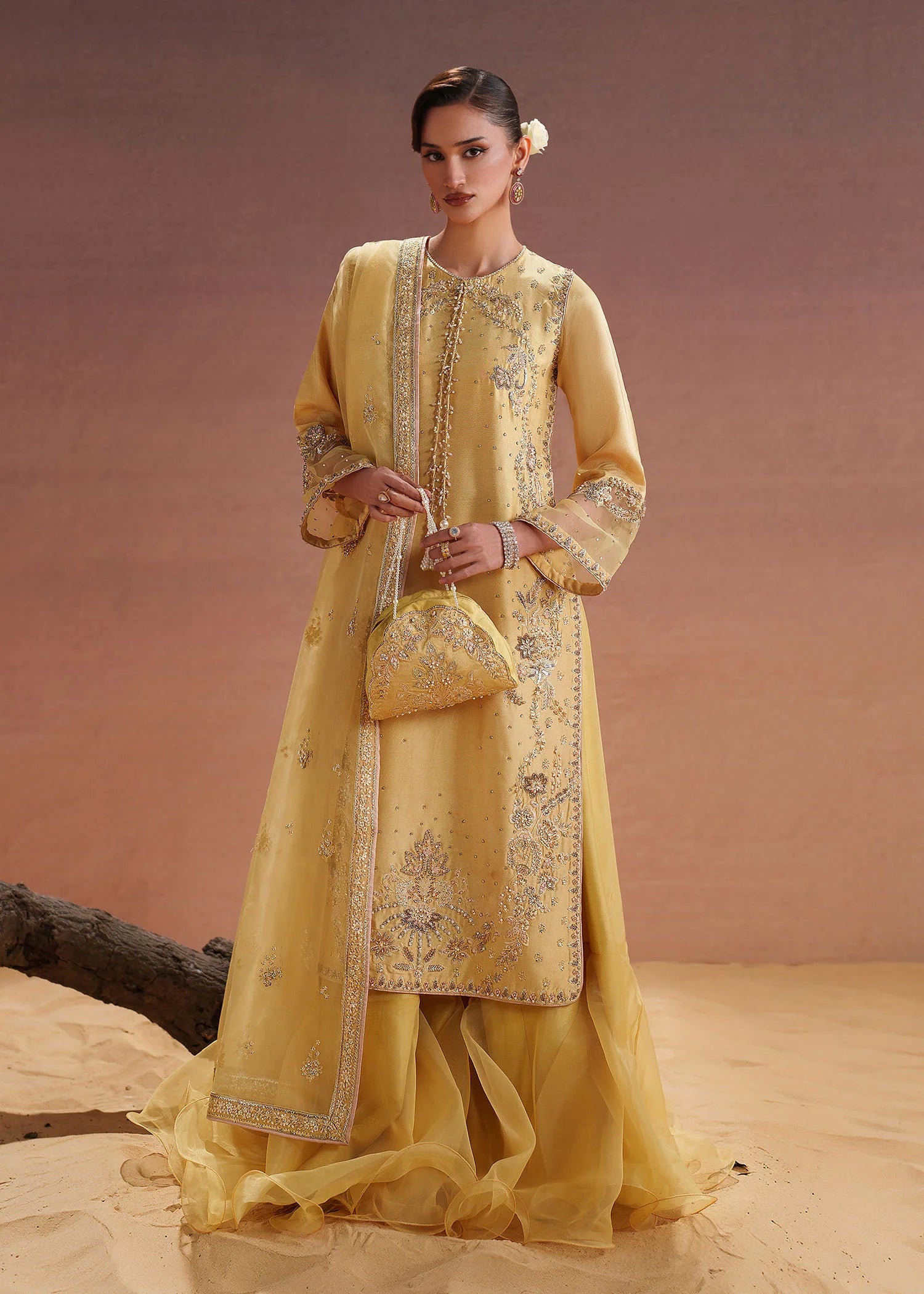 Amelie Embroidered Tissue Silk Pret 3 Pcs