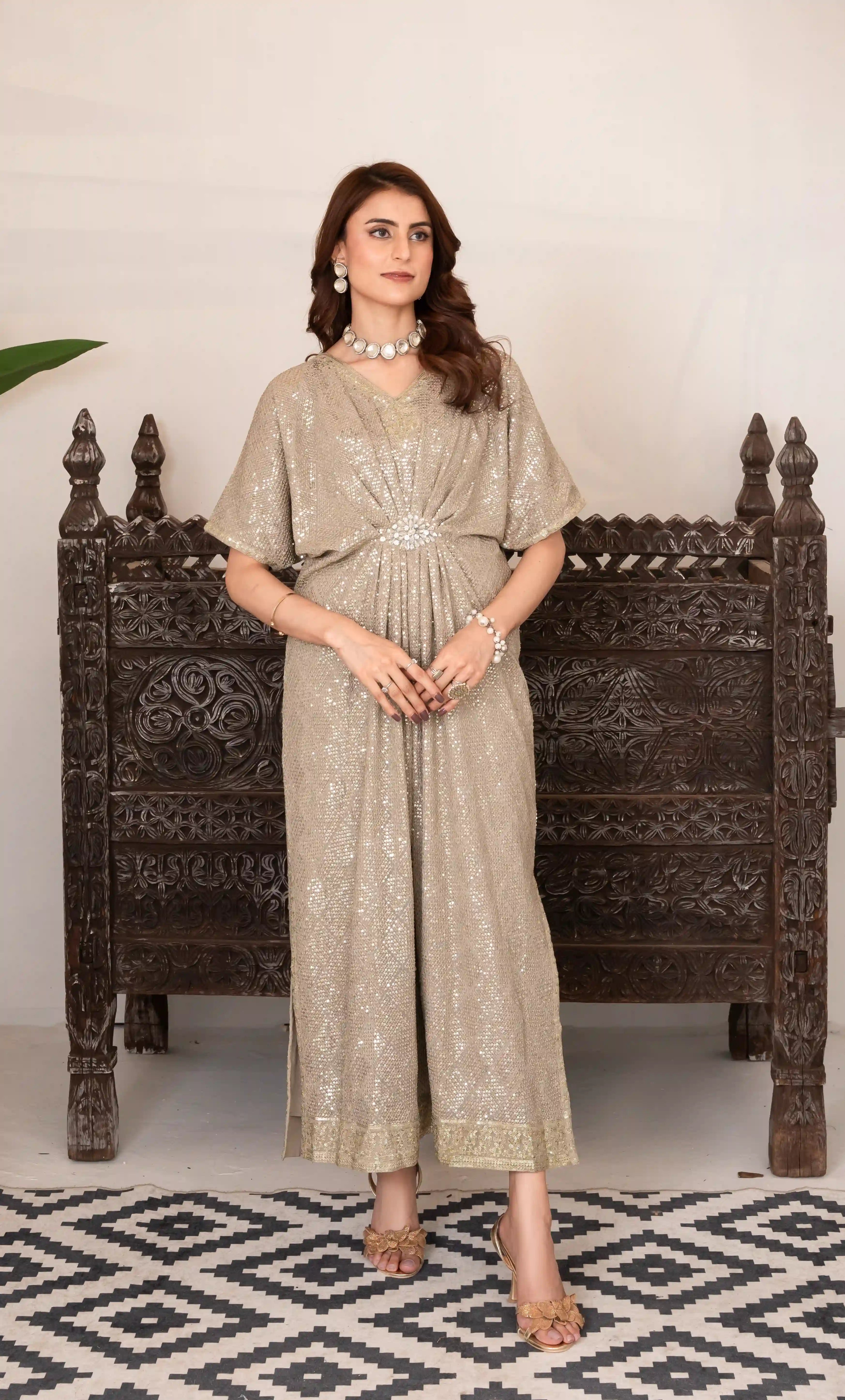 WA 03-BEIGE KAFTAN 2Pcs