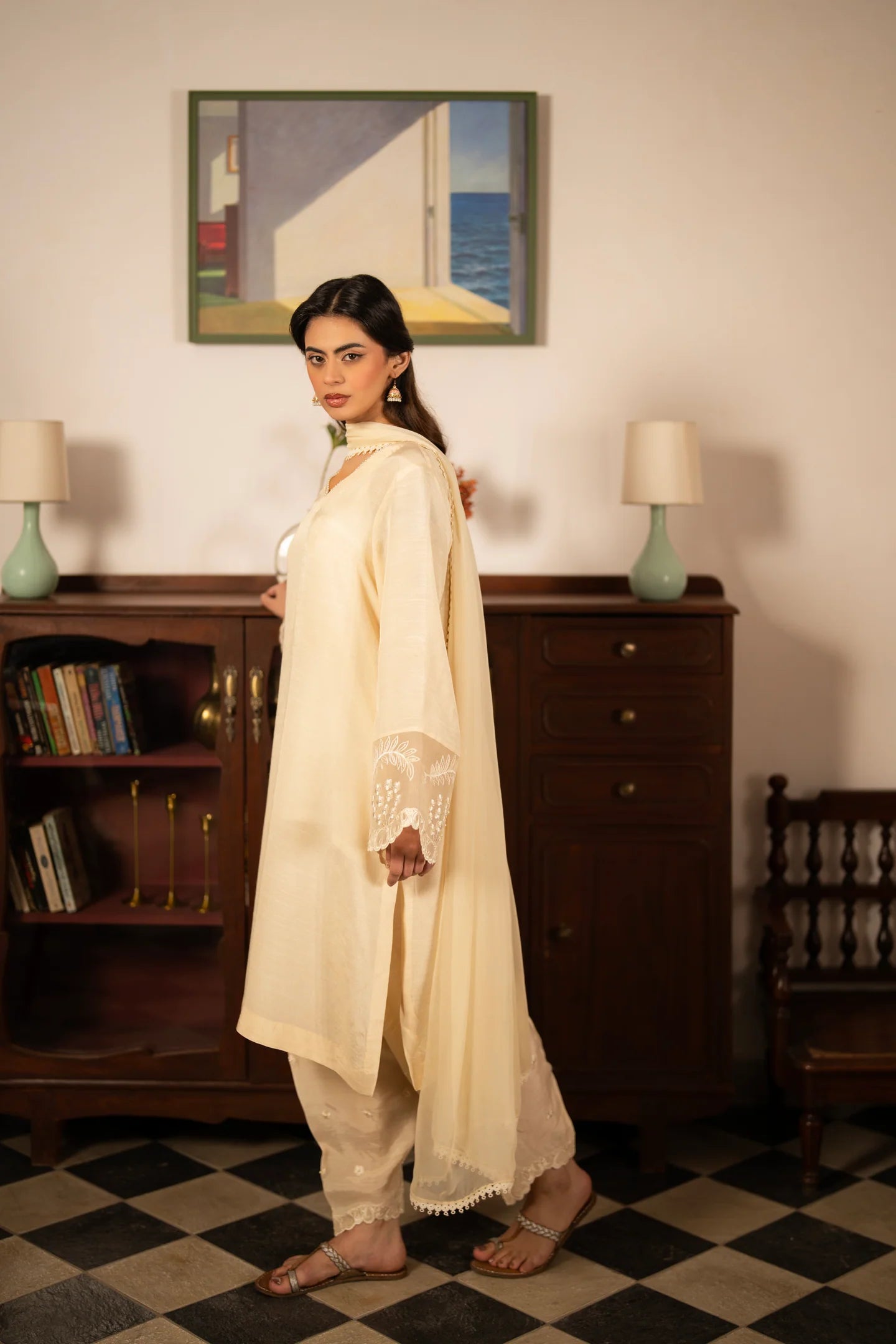 Hunar Pret Raw Silk 2 PCs