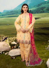 Freesia - Embroidered Lawn 3-Piece Set