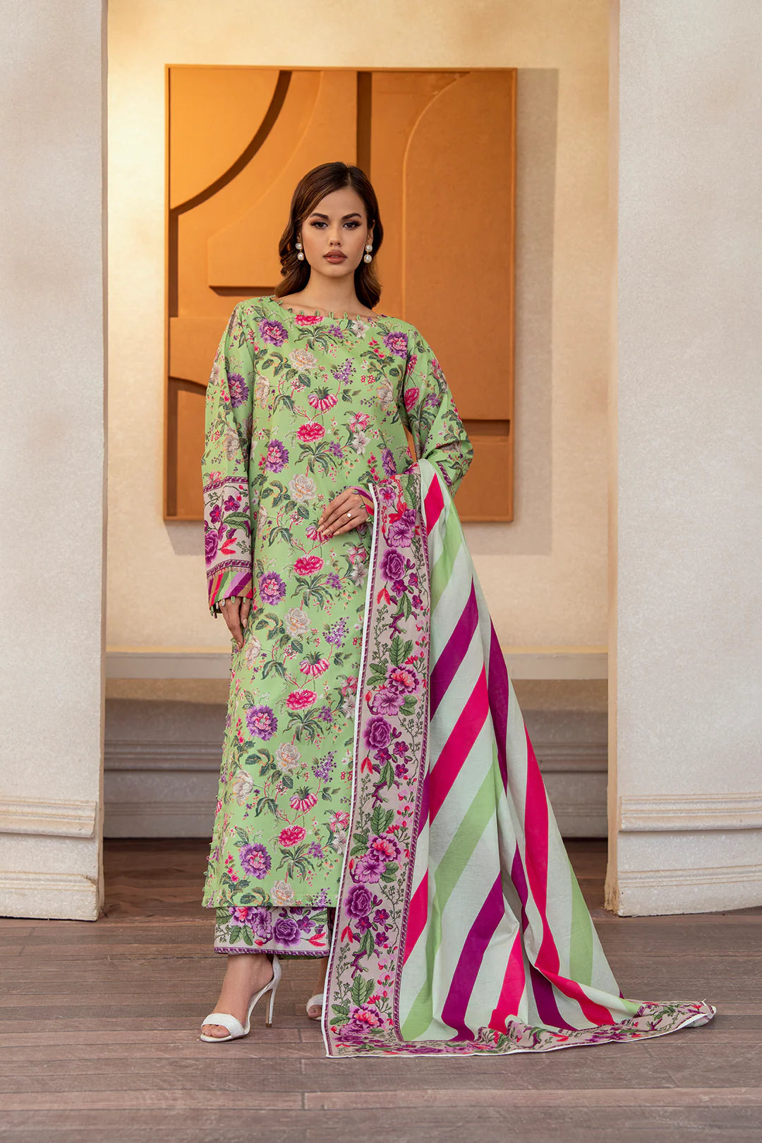 Verde Bloom - NV16D02 Unstitched 3 PCs