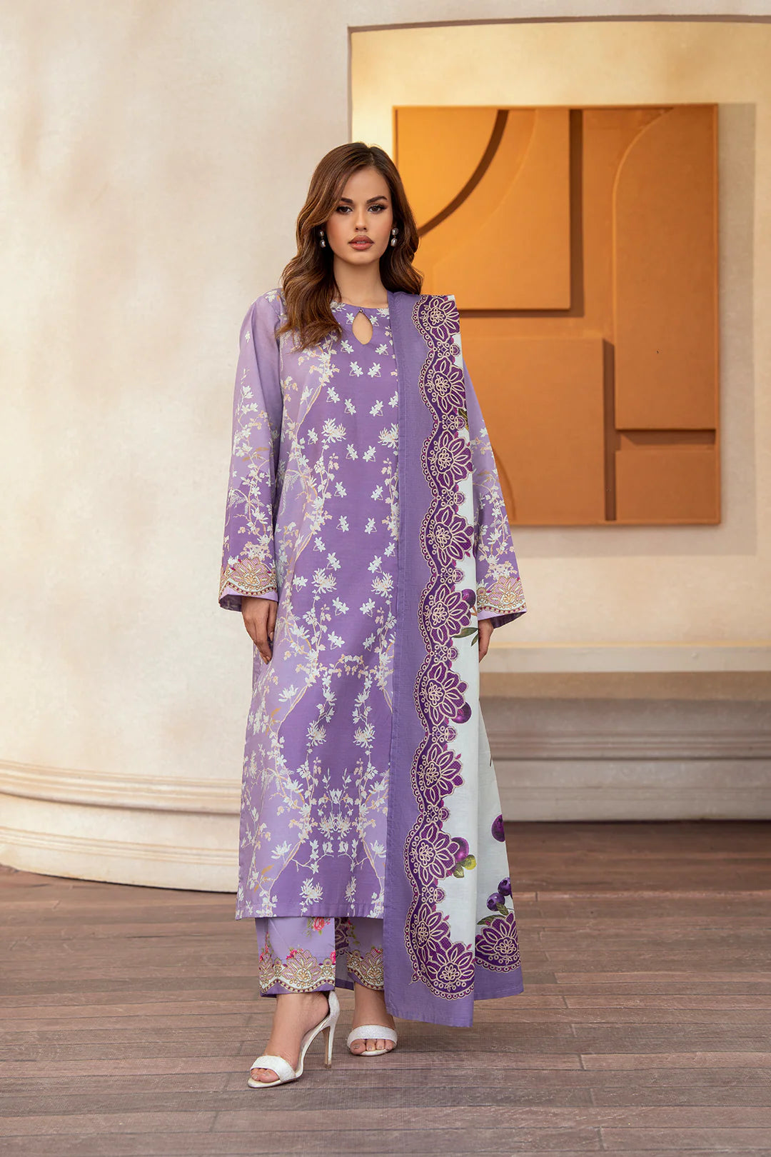 Orchid Mist - NV16D04 Unstitched 3 PCs