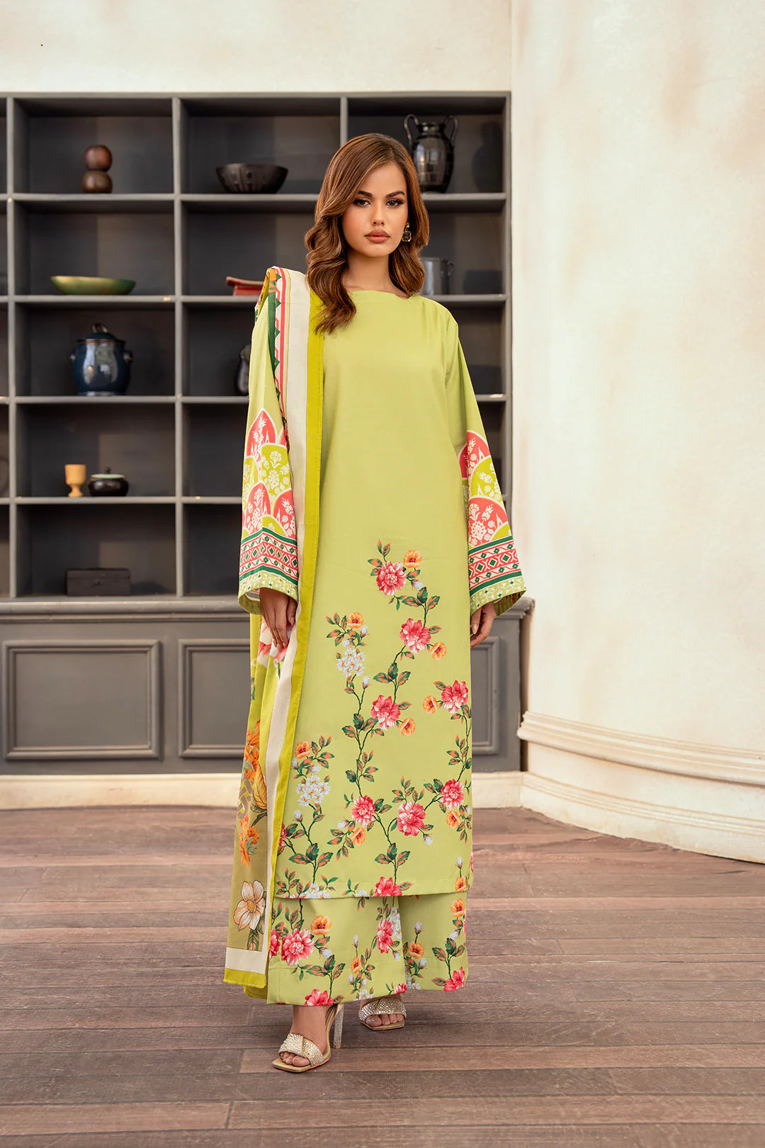 Apple Green - NV16D06 Unstitched 3 PCs