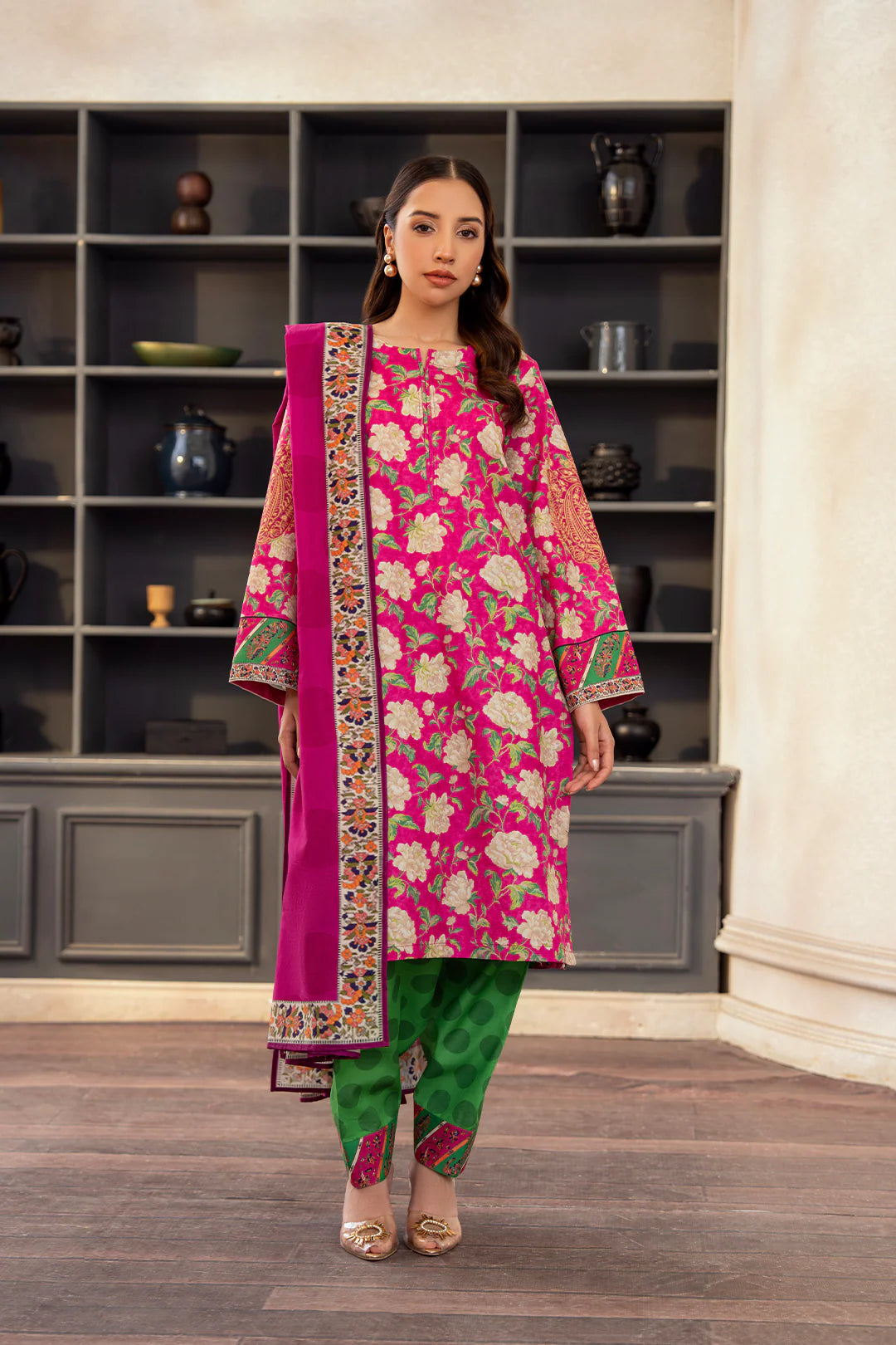 Fuchsia - NV16D07 Unstitched 3 PCs