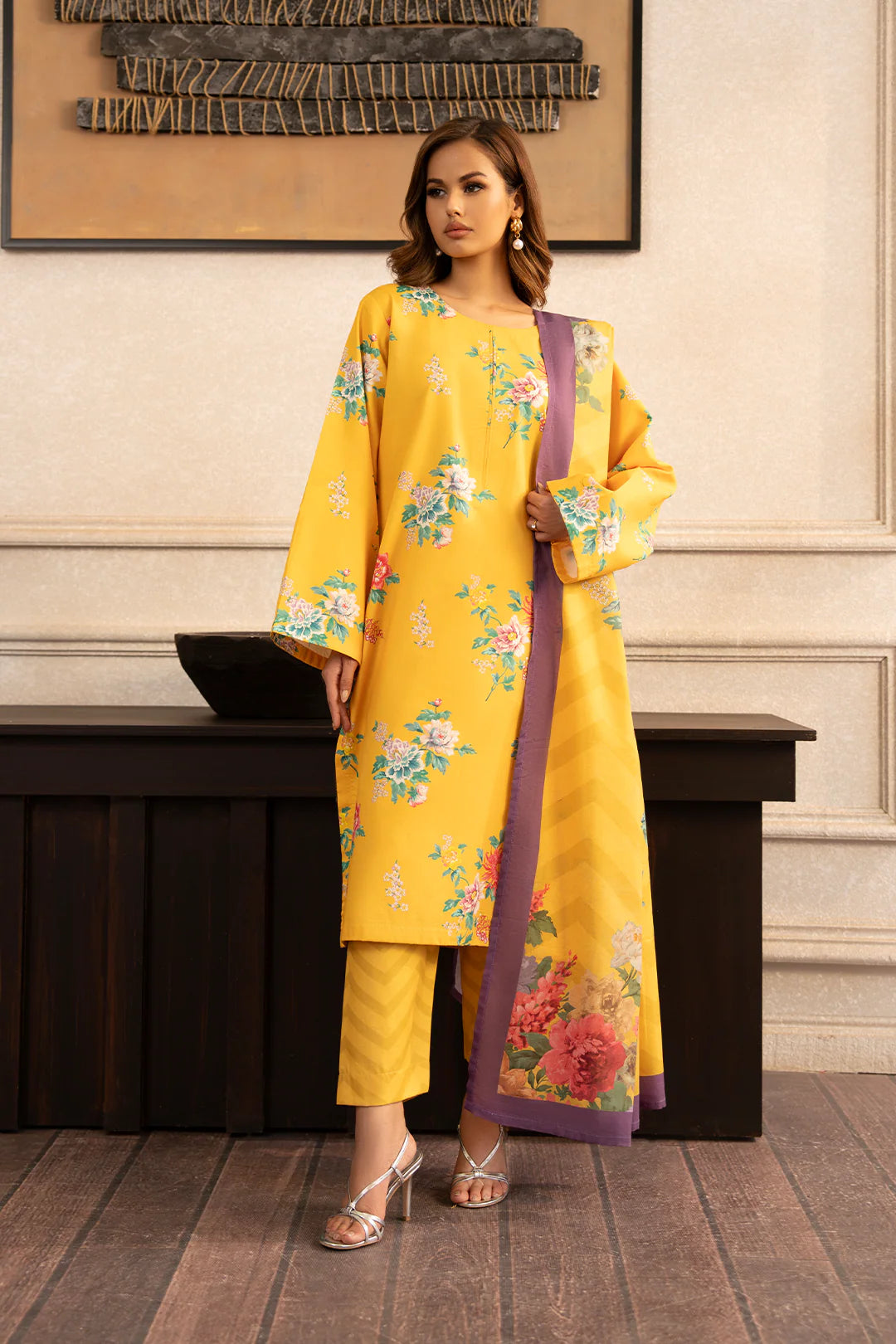 Sunflower - NV16D08 Unstitched 3 PCs