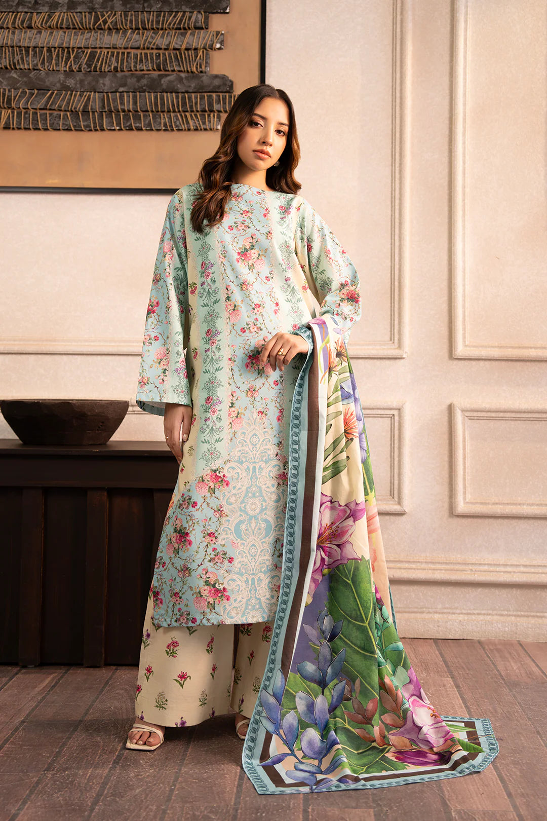Faded Sky - NV16D10 Unstitched 3 PCs