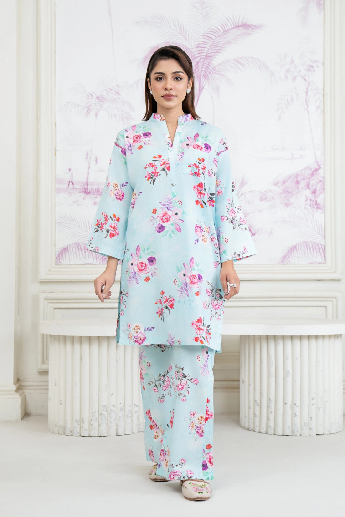 POISE COTTON LAWN PRET 2 PC