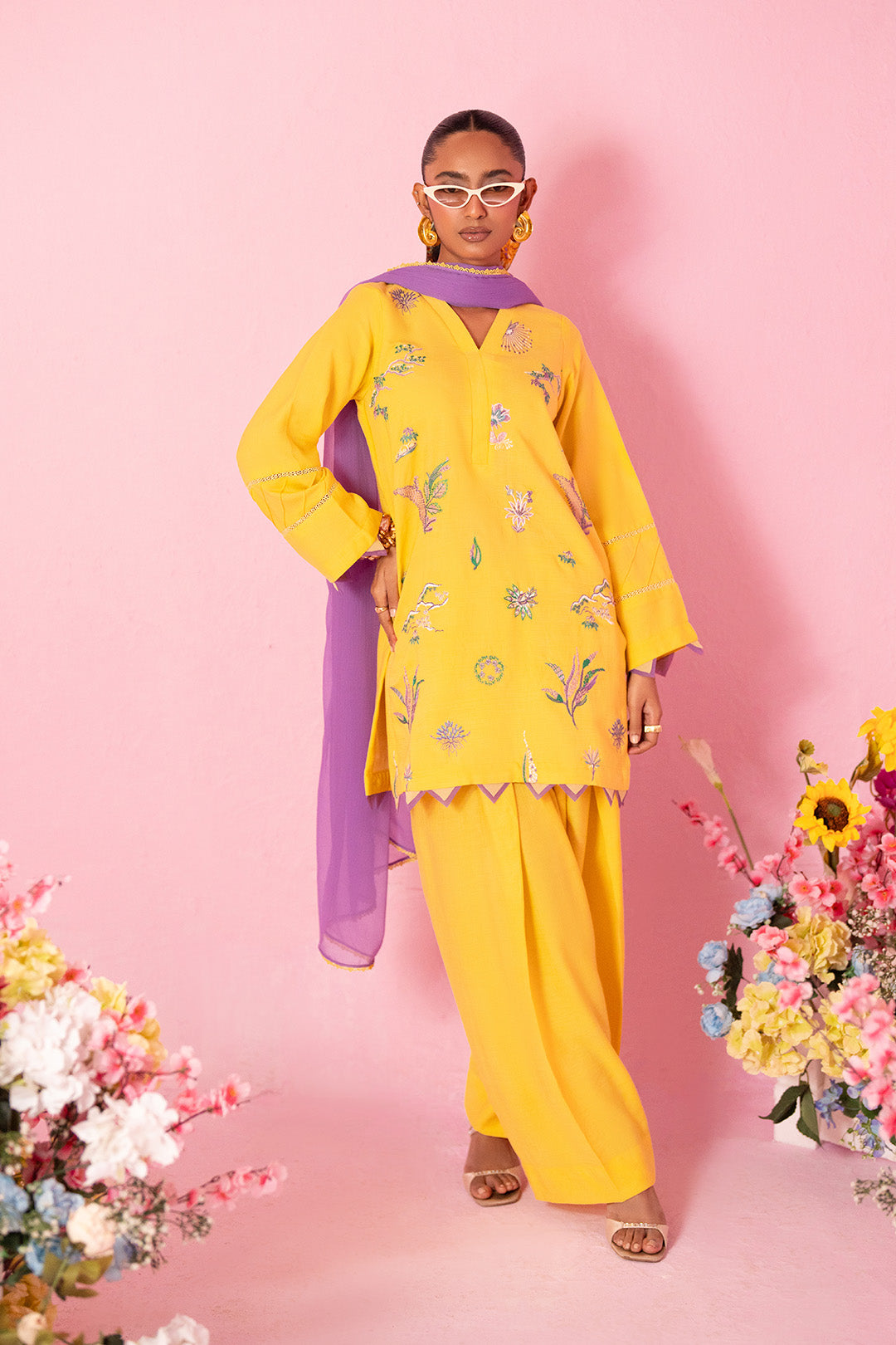 SF - 353 | Bright Yellow Co Ord Set