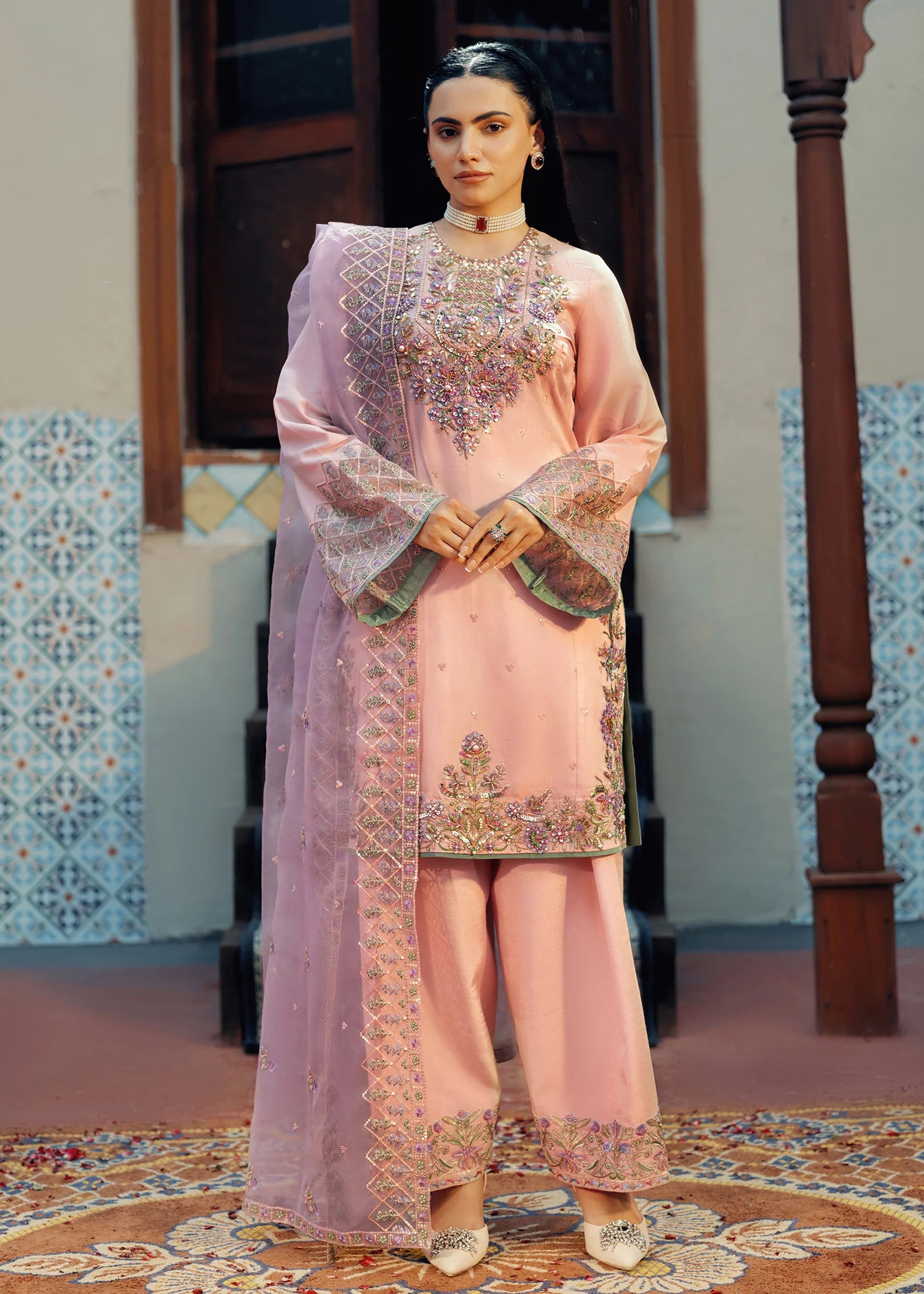Noor-e-Khusboo Embroidered Russian Silk Pret 3Pcs