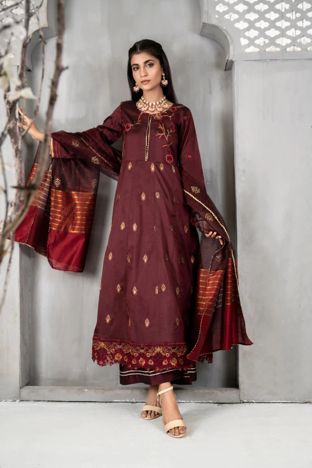 WUS21-MK5 Khaddi Silk Unstitched 3 Pcs