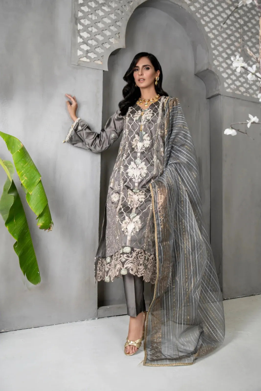 WUS21-MK4 Khaddi Silk Unstitched 3 Pcs