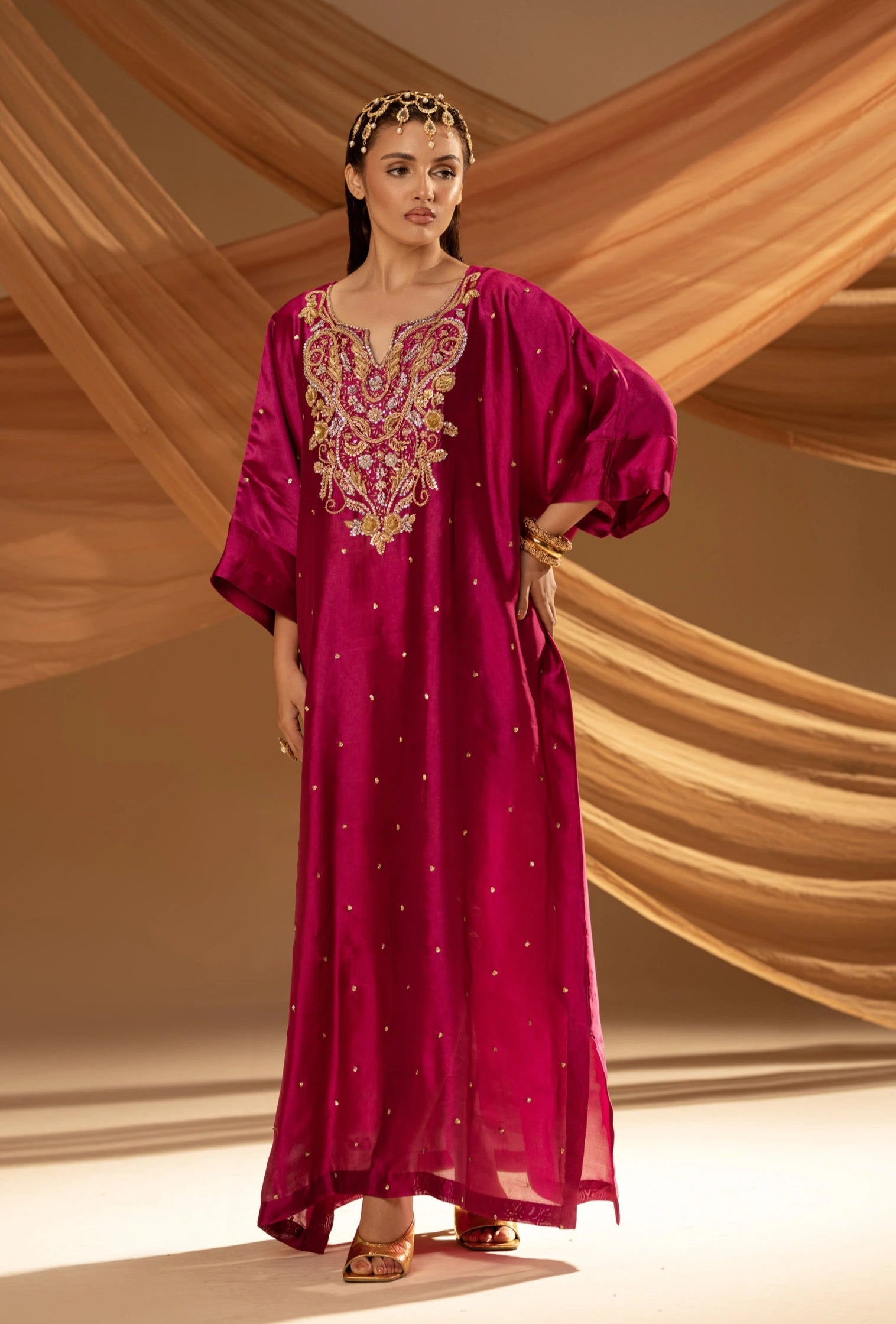 SF-222(Rayya Silk) Kaftan 1 PC