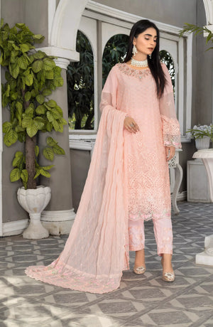Delicate Pink Unstitched 3Pcs – embroidery designs online