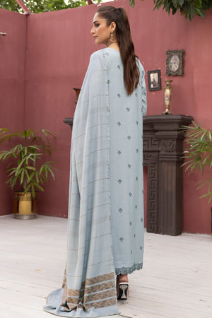 Elegant Dhanak Embroidered 3Pc Outfit