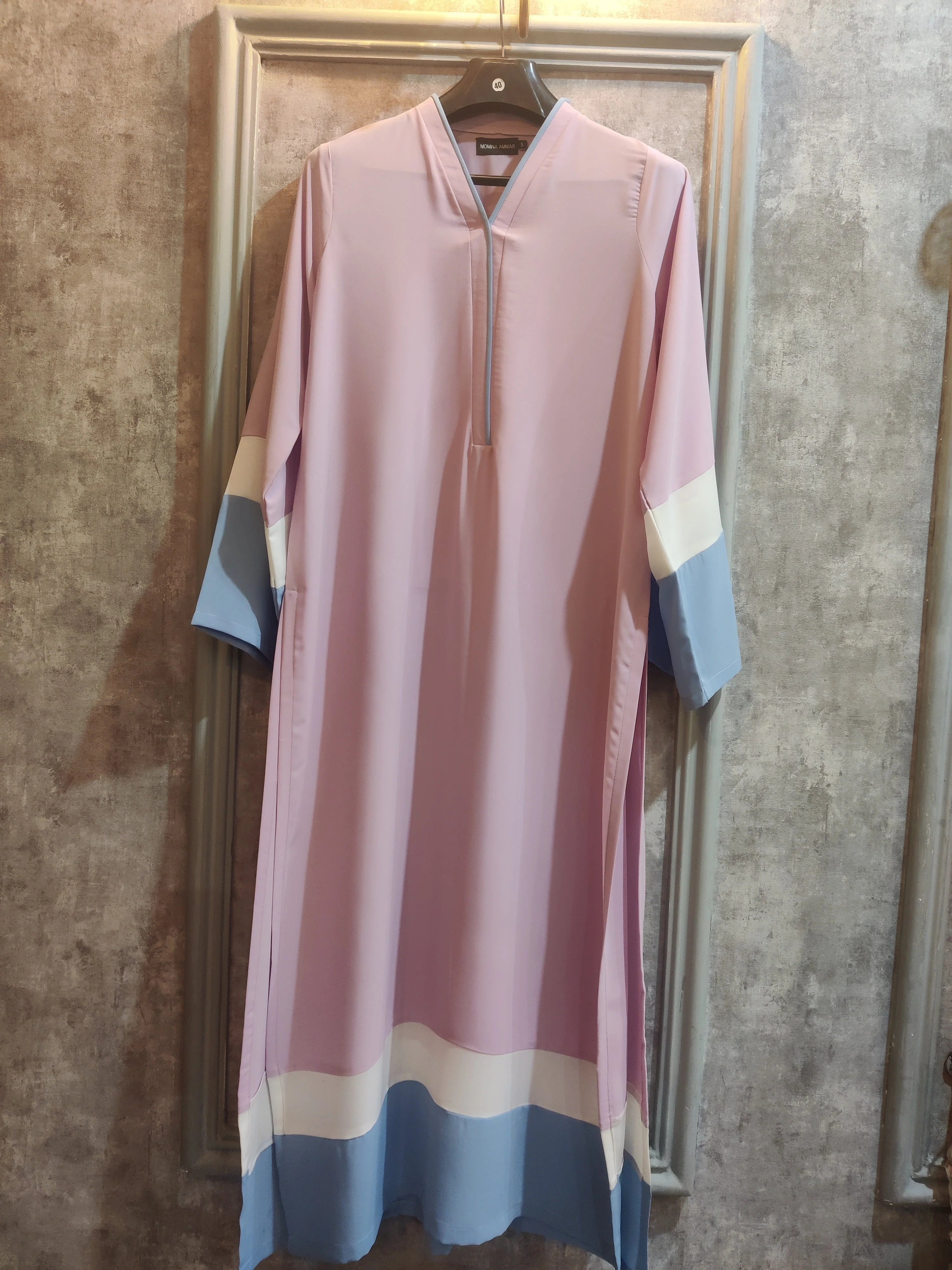 Pastel Lalic and ice blue Georgette Shirt Pret 1 PC