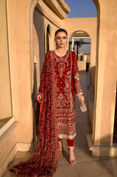 Summer lawn dress design by Buraq Store featuring Ruby chiffon pret