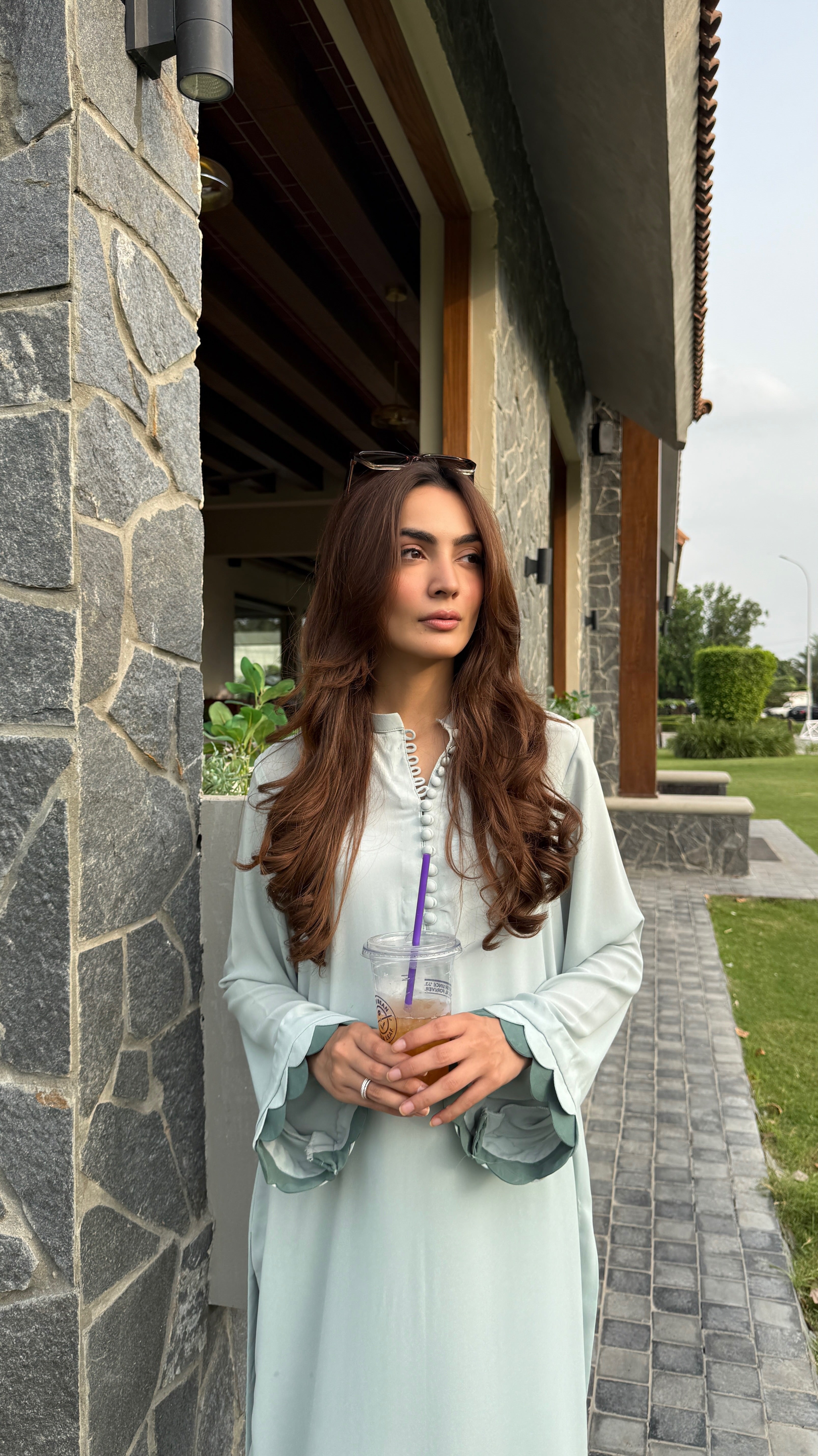 Ocean Georgette Co-ord Set 2 PCs