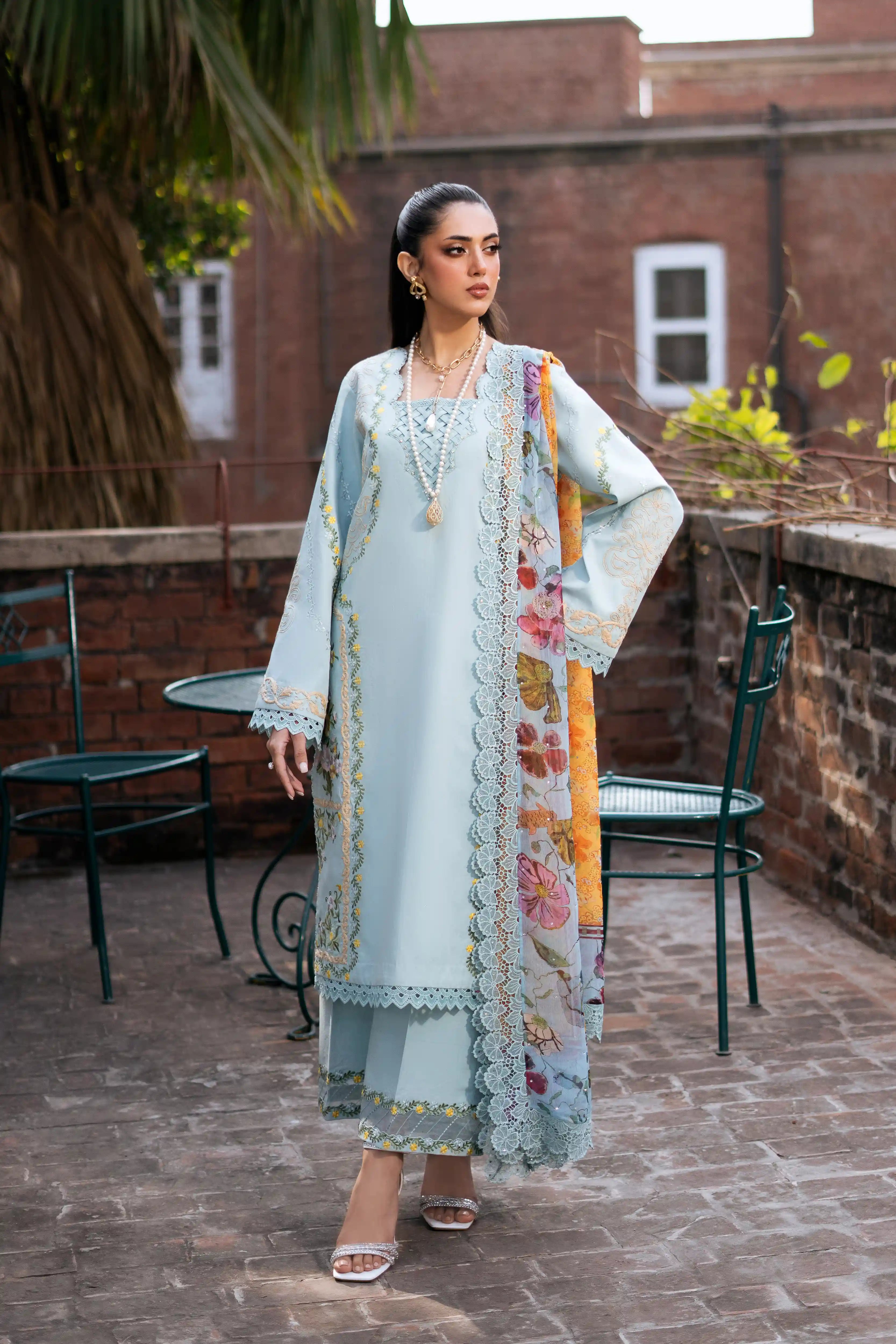 Freesia Embroidered Lawn Unstitched 3Pcs