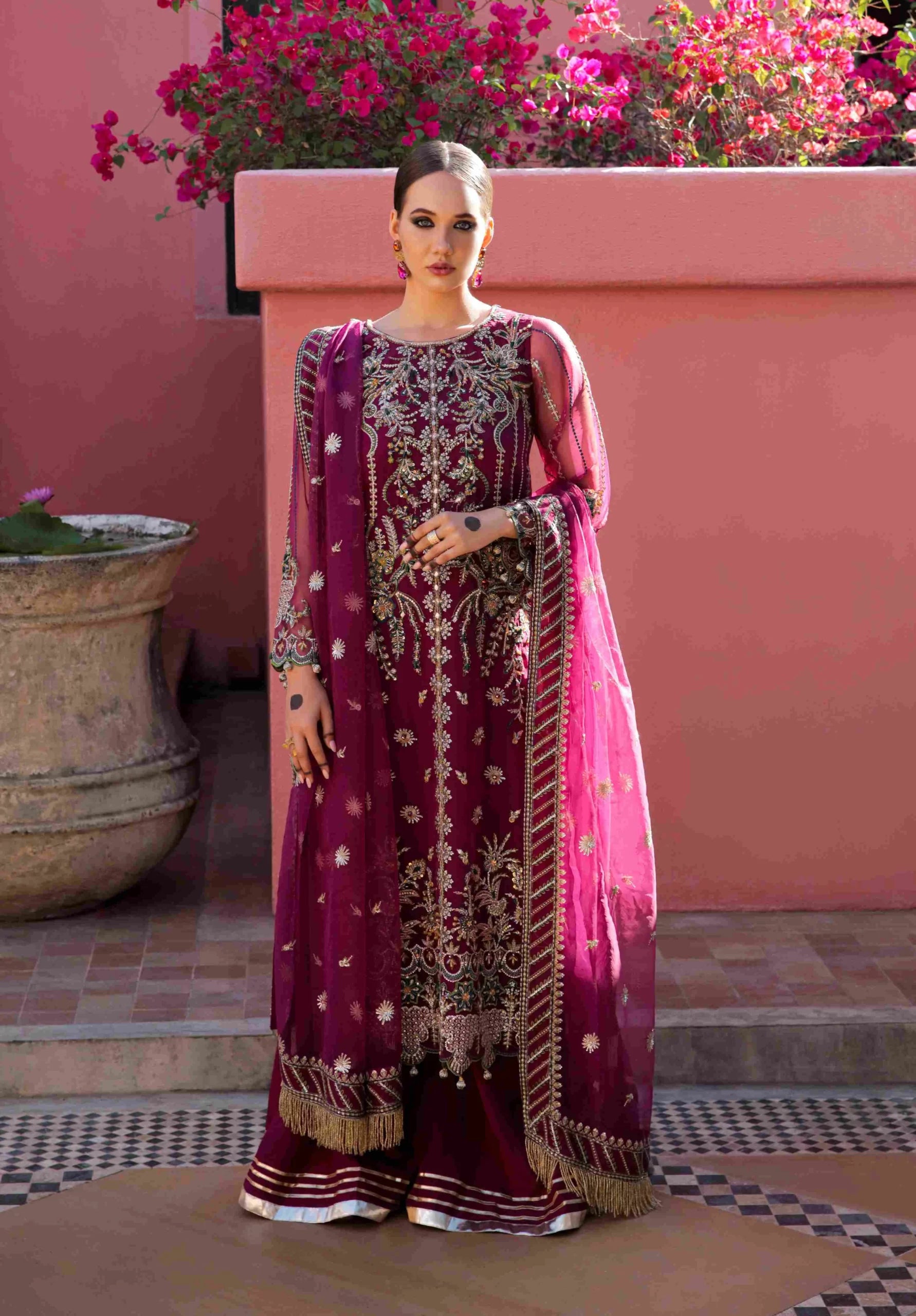 MEHTAB 3-PCs EMBROIDERED