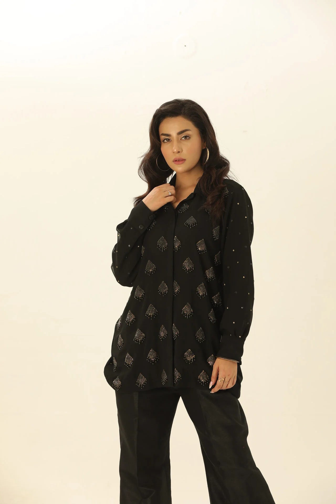 Kohoo Black Chiffon Dress – Timeless Western Frock Style