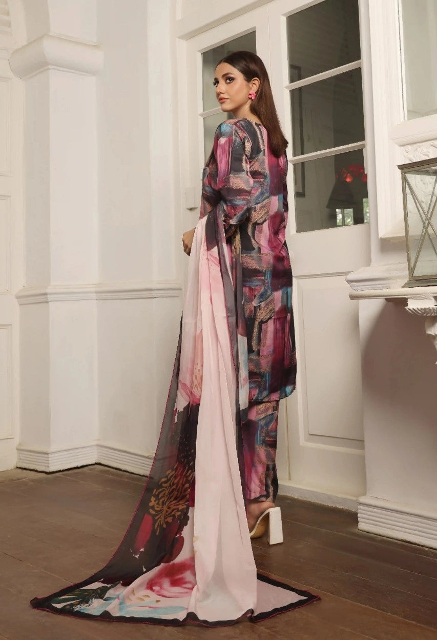 girl posing in purple dress by buraqstore traditional style