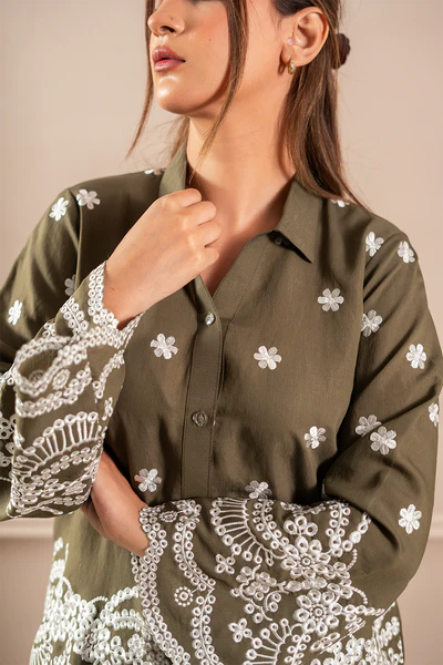 SF - 299|Olive Green Co Ord Set