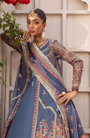 Maharani Net Embroidered Party Maxi Dress