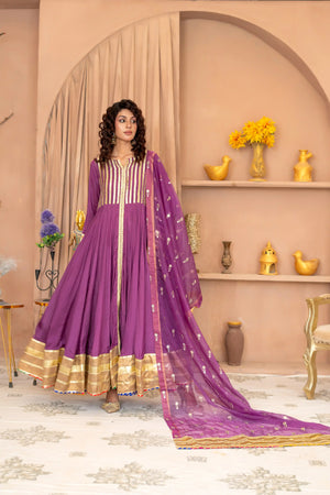 Mahgul Silk Party Wear Maxi Dress