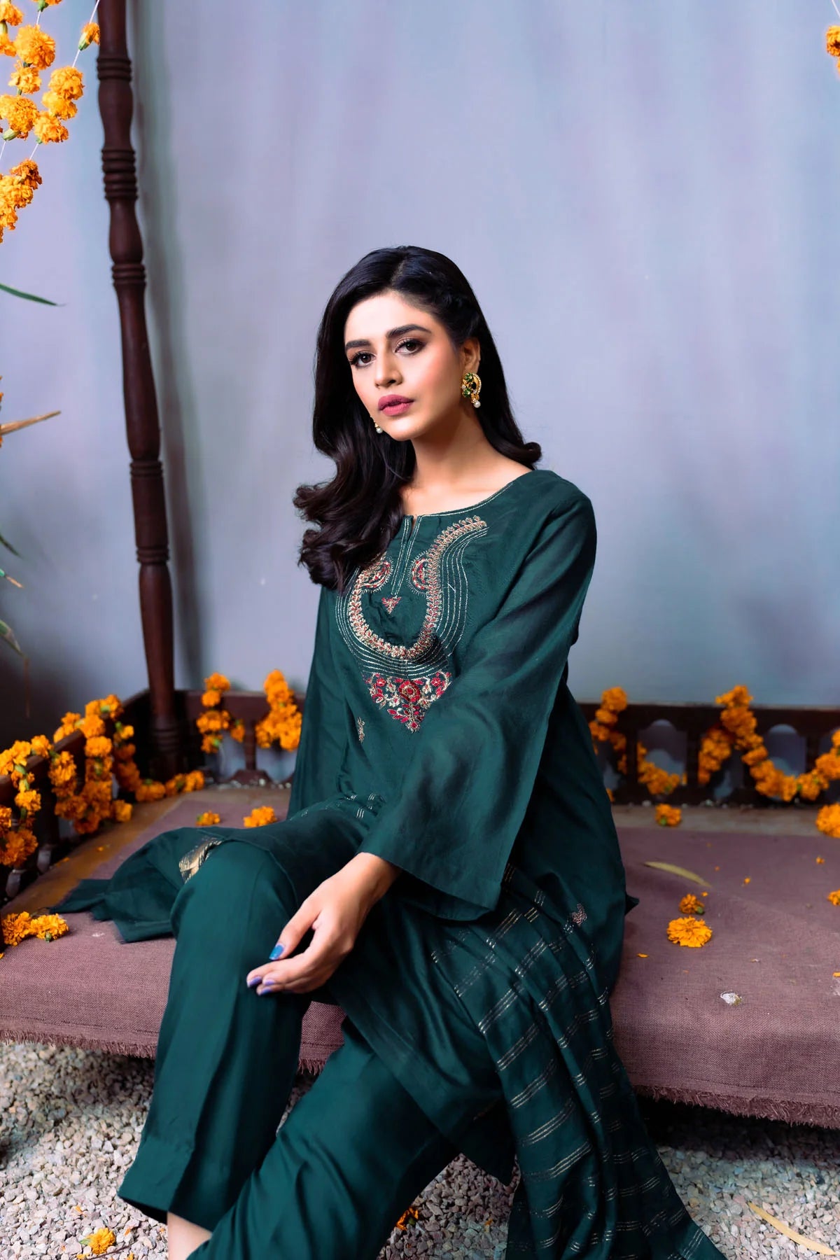 Midnight Magic Net Pret 2 PCs Elegant Cotton Suit Design