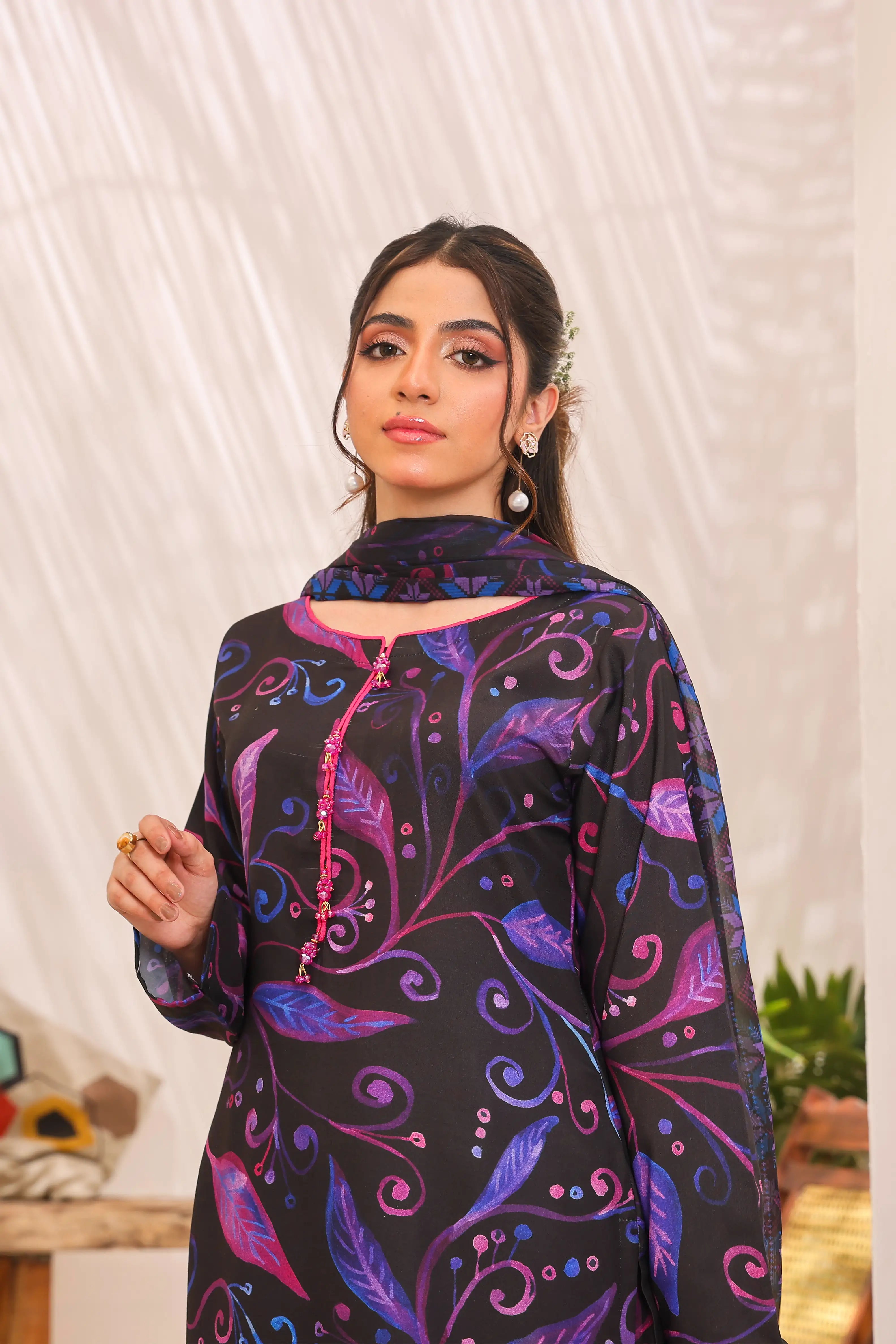 Move Affairs Soft Lawn Dress – 3Pc Swiss Fabric