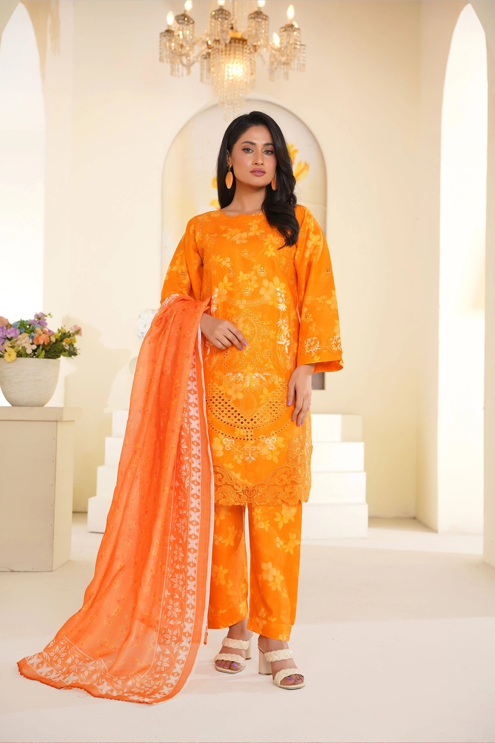 Amber Glow  Embroidered Lawn Pret 3 PCs