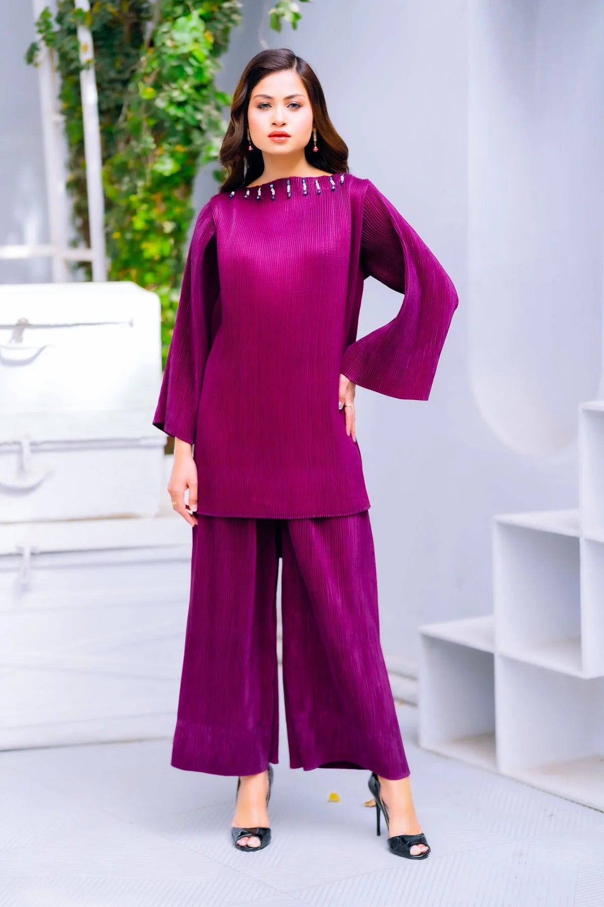 VIOLET VELVET SILK PRET 1 PC