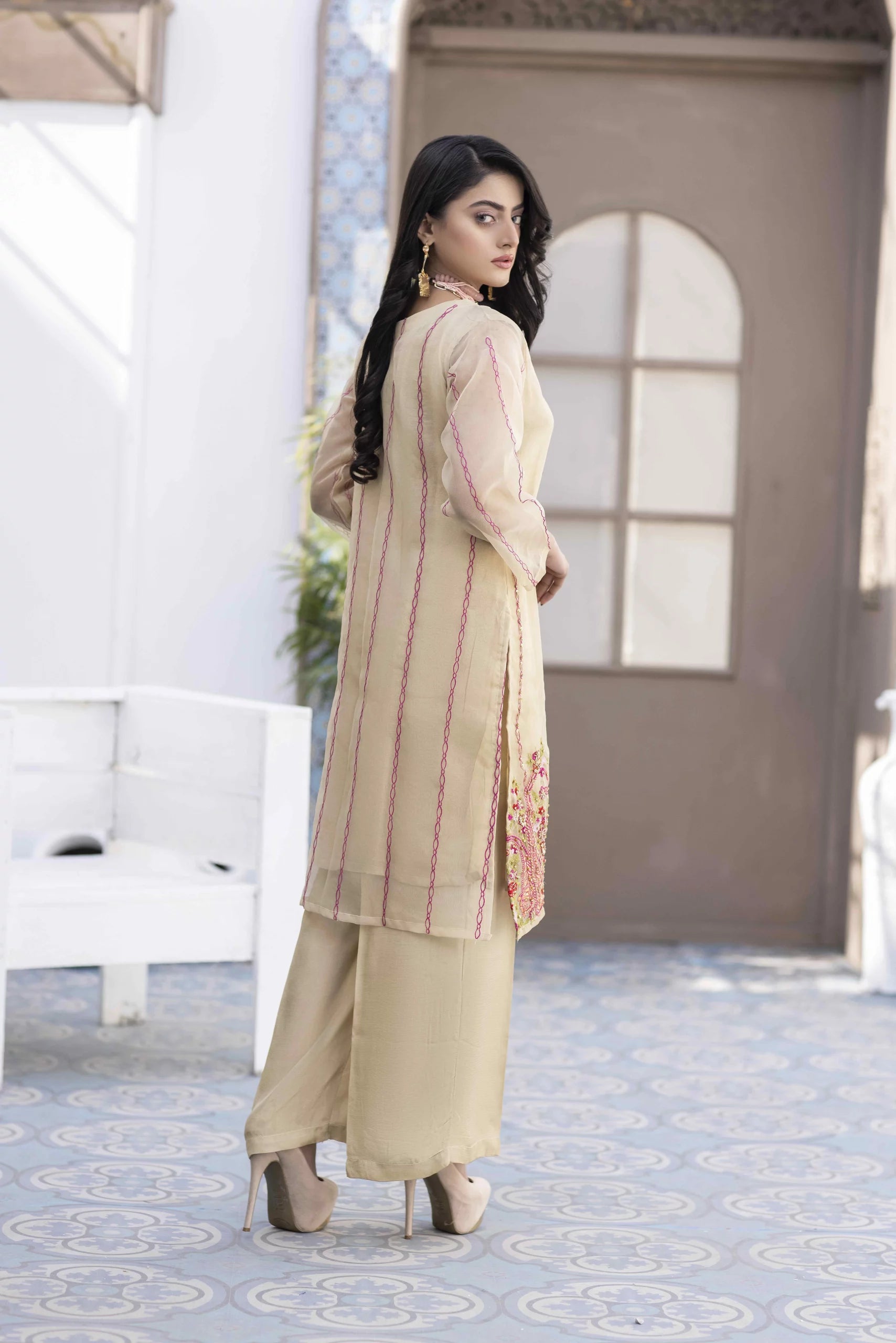 Pastel Shine Stitched 2Pcs – embroidery dresses in pakistan