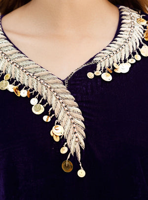 Plain velvet suit design for women from Arsh Velvet Pret Collection with a clean and graceful style by Buraqstore.