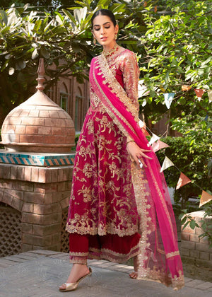 Rose Wood Embroidered Pret – Red Net Attire