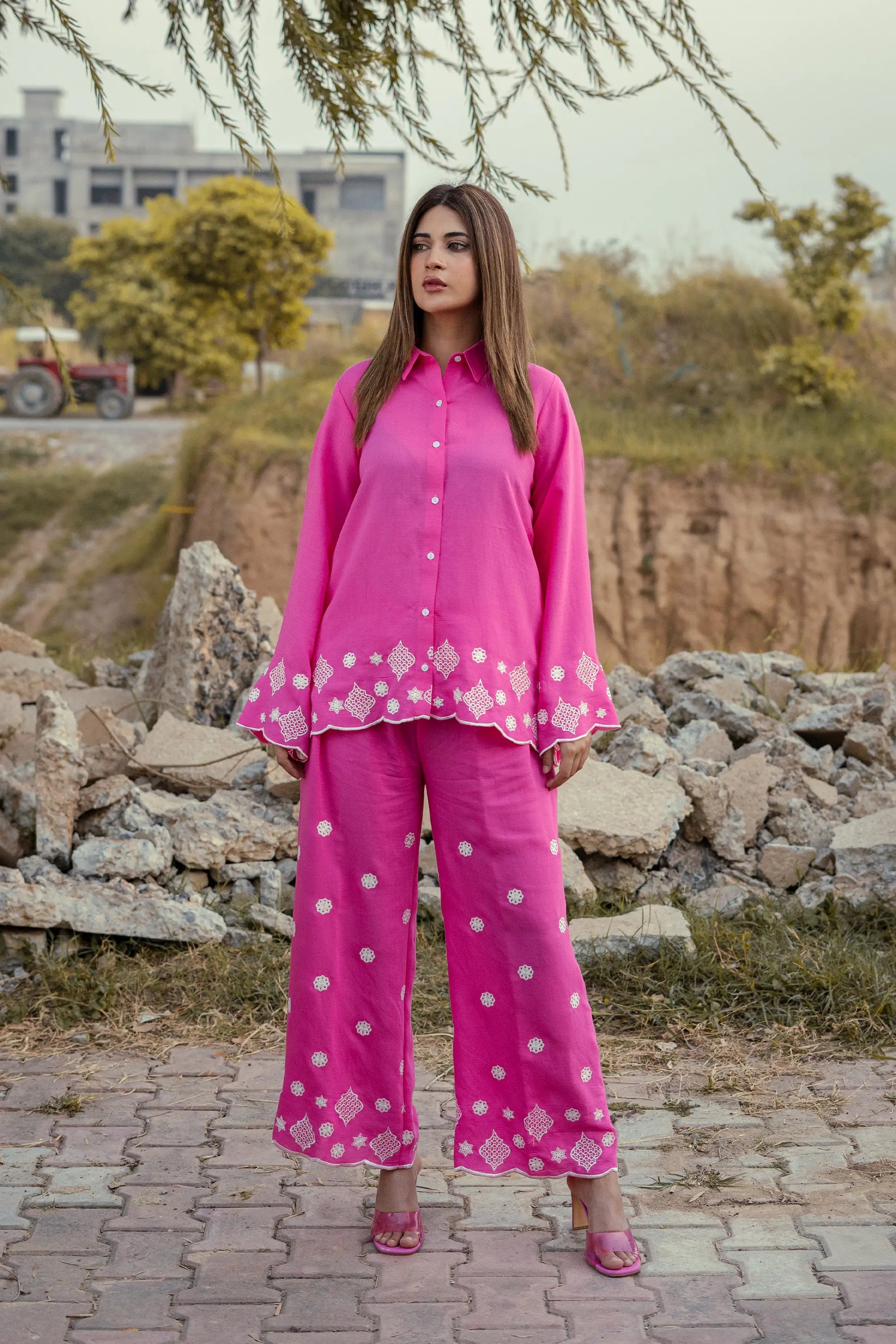SF - 303| Fuchsia Pink Co Ord Set