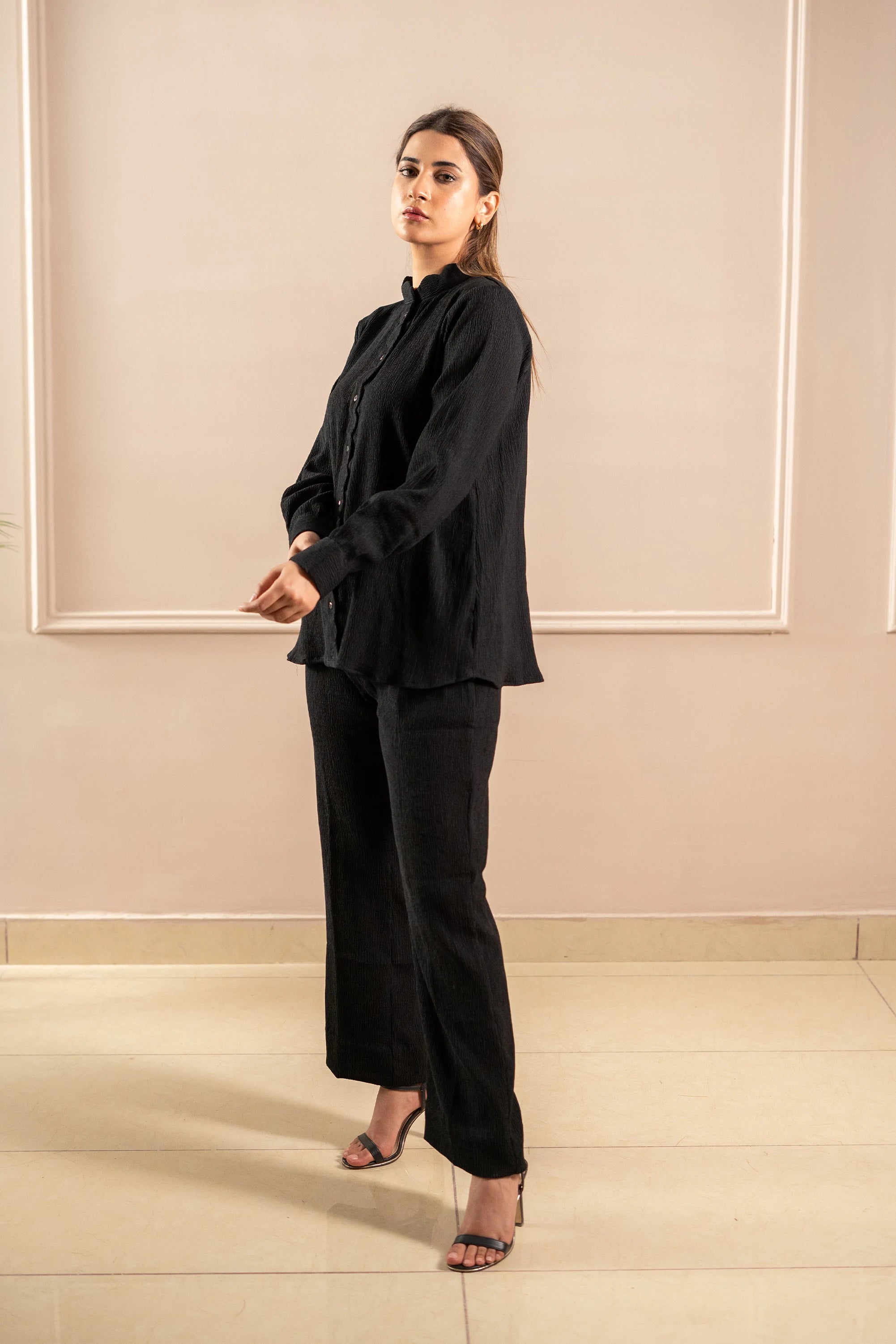 SF - 302| Plain Black Co Ord Set