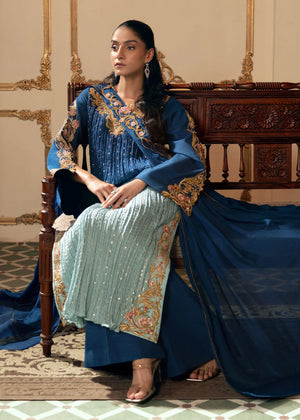 Sapphire Skies Pret – Embroidered Suit
