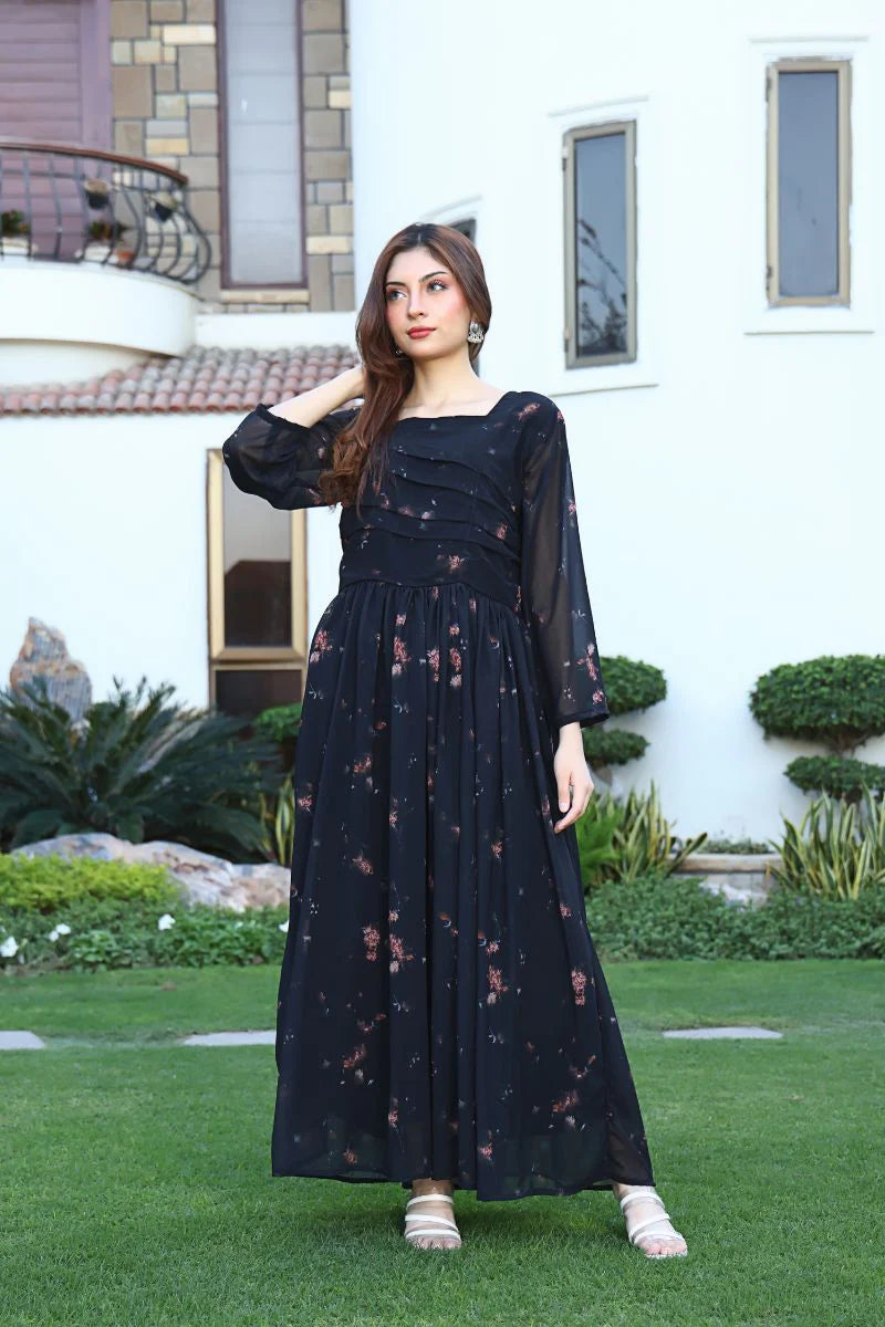 Black Dahlia Chiffon Maxi 1PC