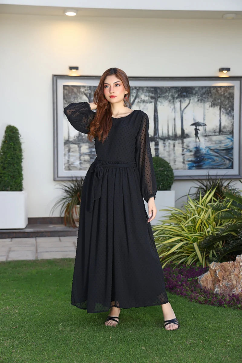 Onyx Chiffon Maxi 1PC