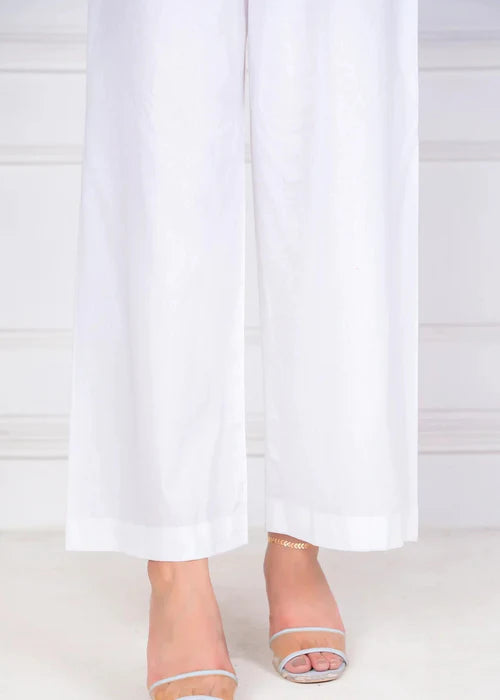 B.0124 white - Stitched Trouser