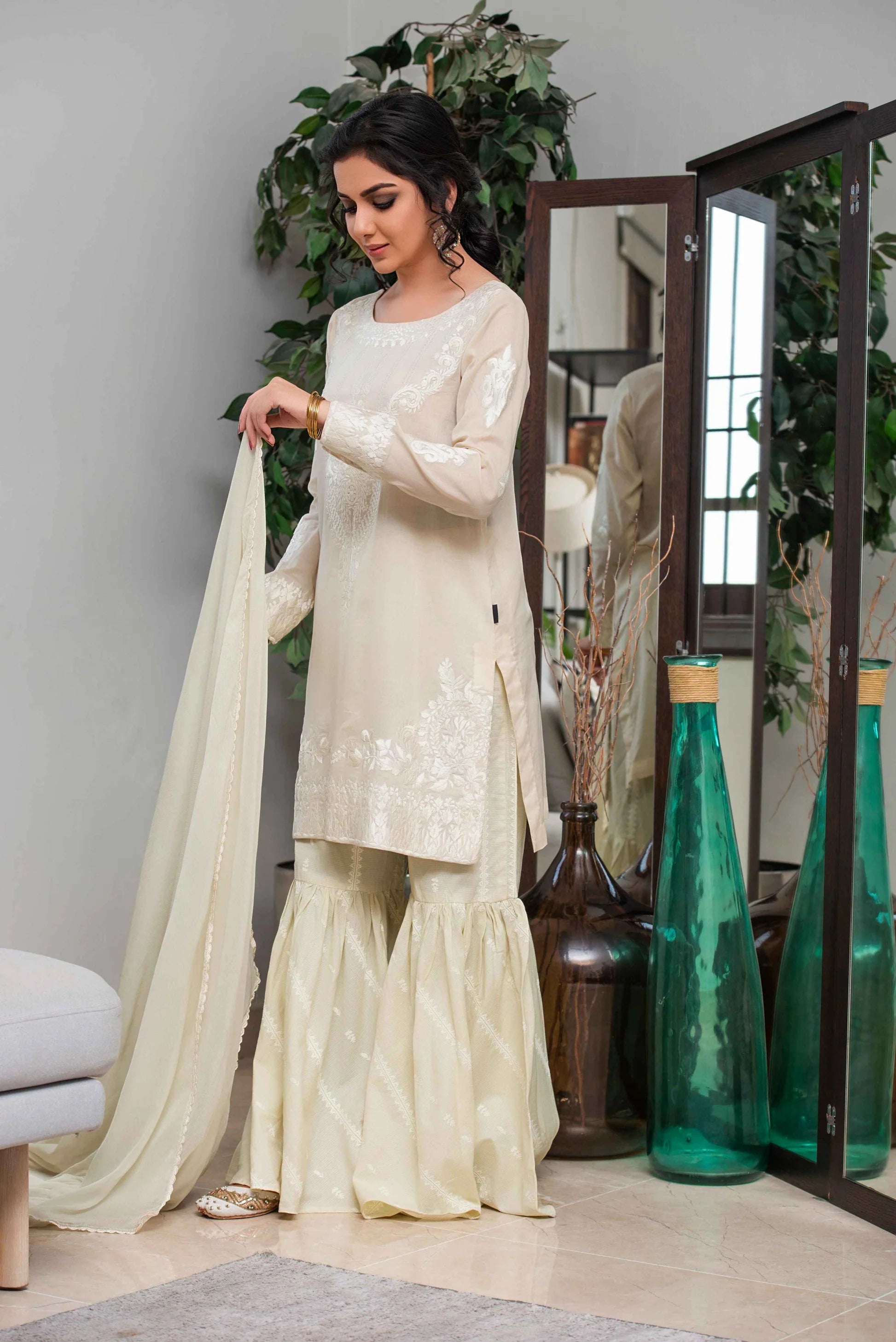 LIME DHANAK Silk Pret 1 Pc