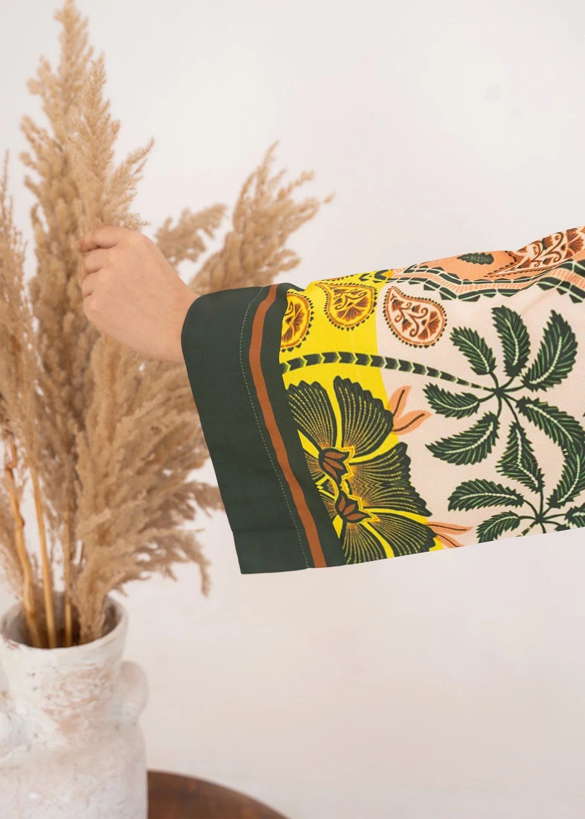 Women wearing dark green co ord sets Pakistan as a casual outfit, shop printed poly lawn 2-piece at Buraqstore