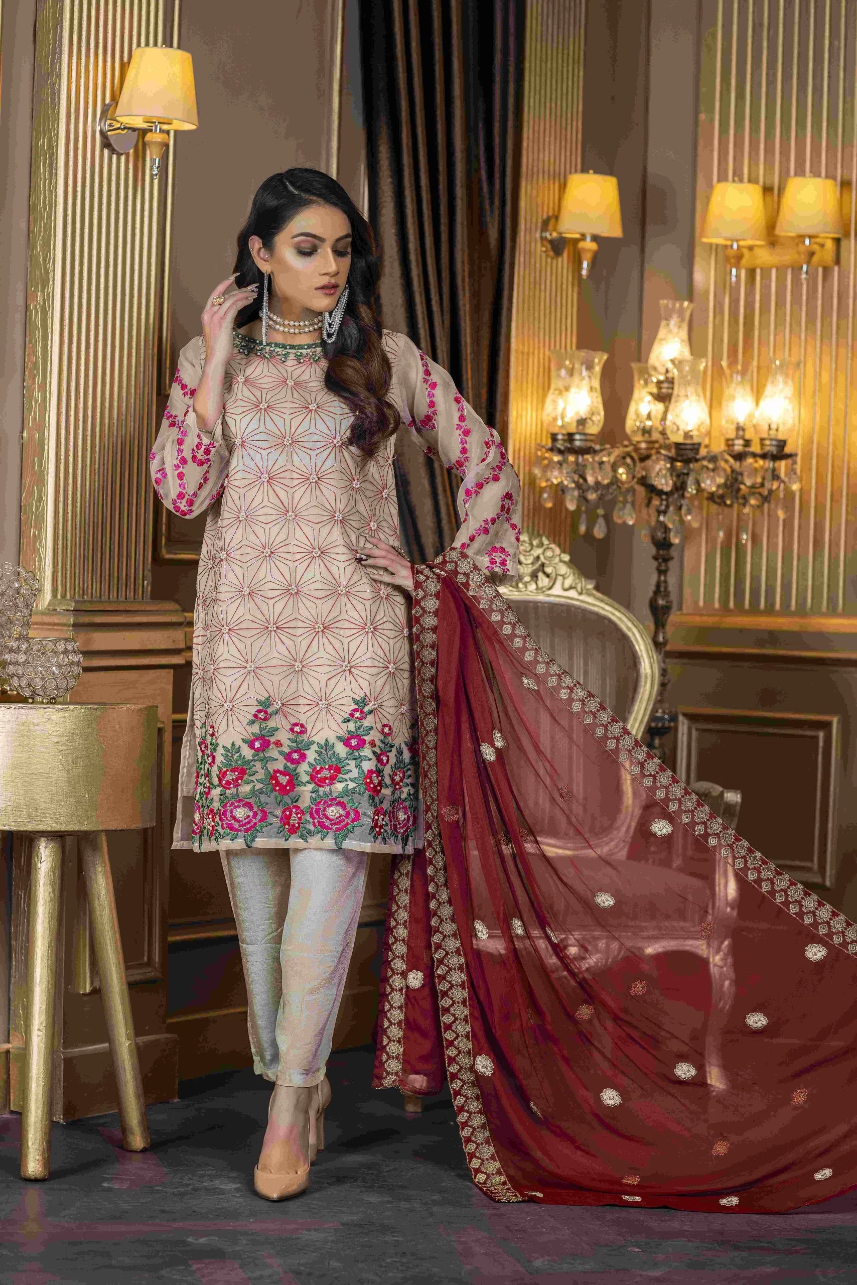 SPLENDID PALLETE – Embroidered 3PCs Unstitched