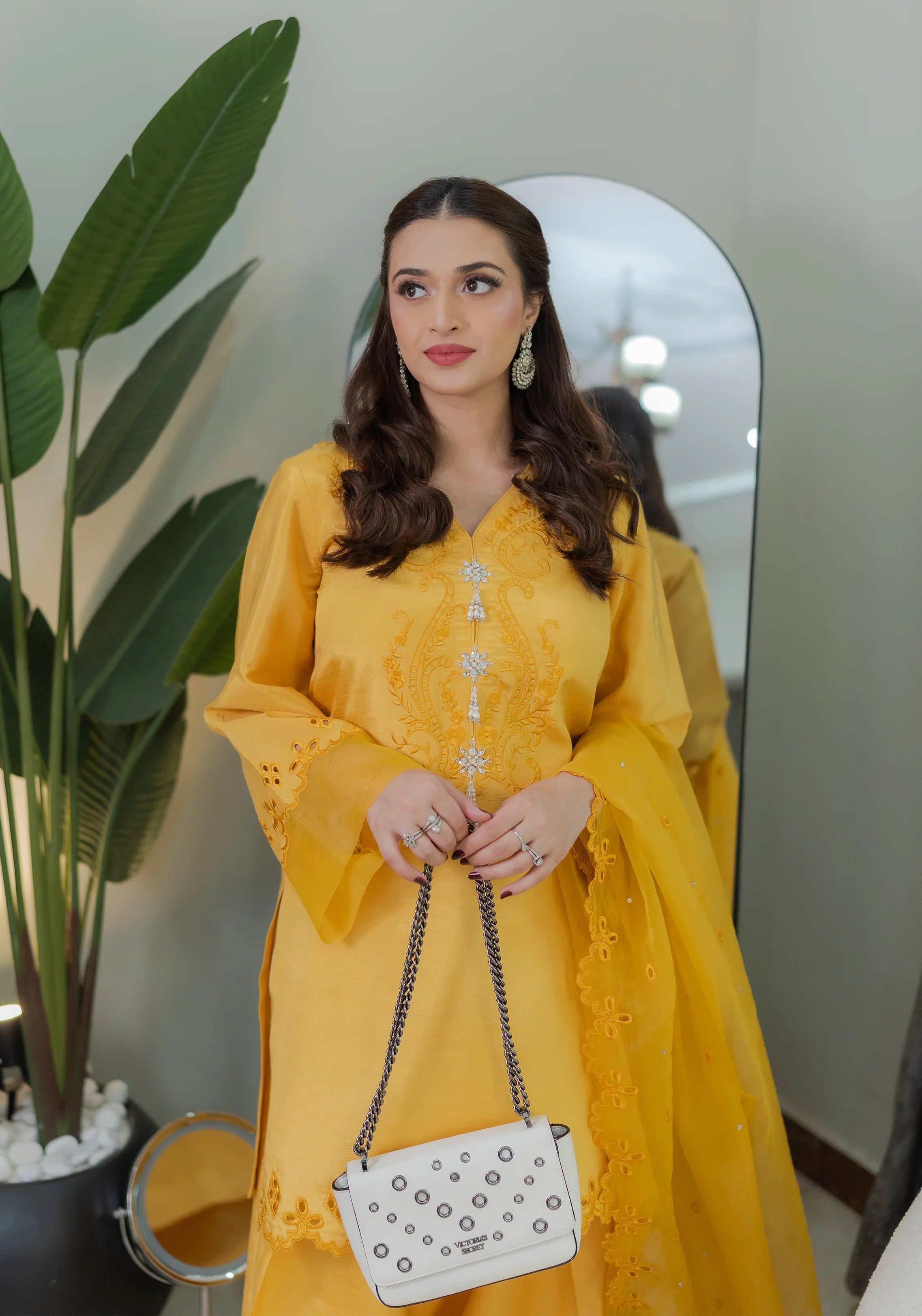Saffron Embroidered SIlk Pret 3Pcs